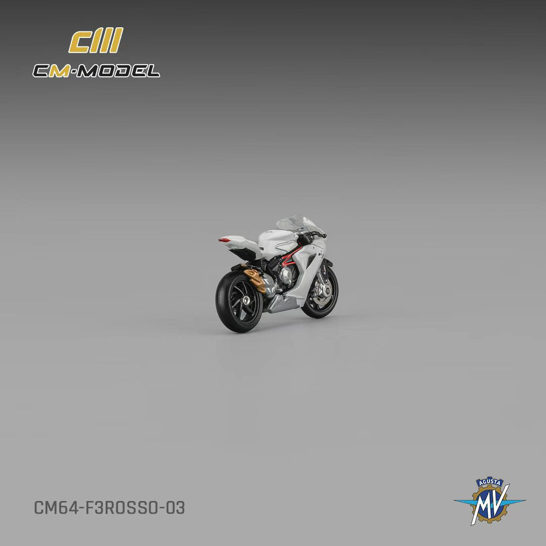 [Preorder] CM Model 1:64 MV Agusta F3 Rosso White with showgirl CM64-F3Rosso-03