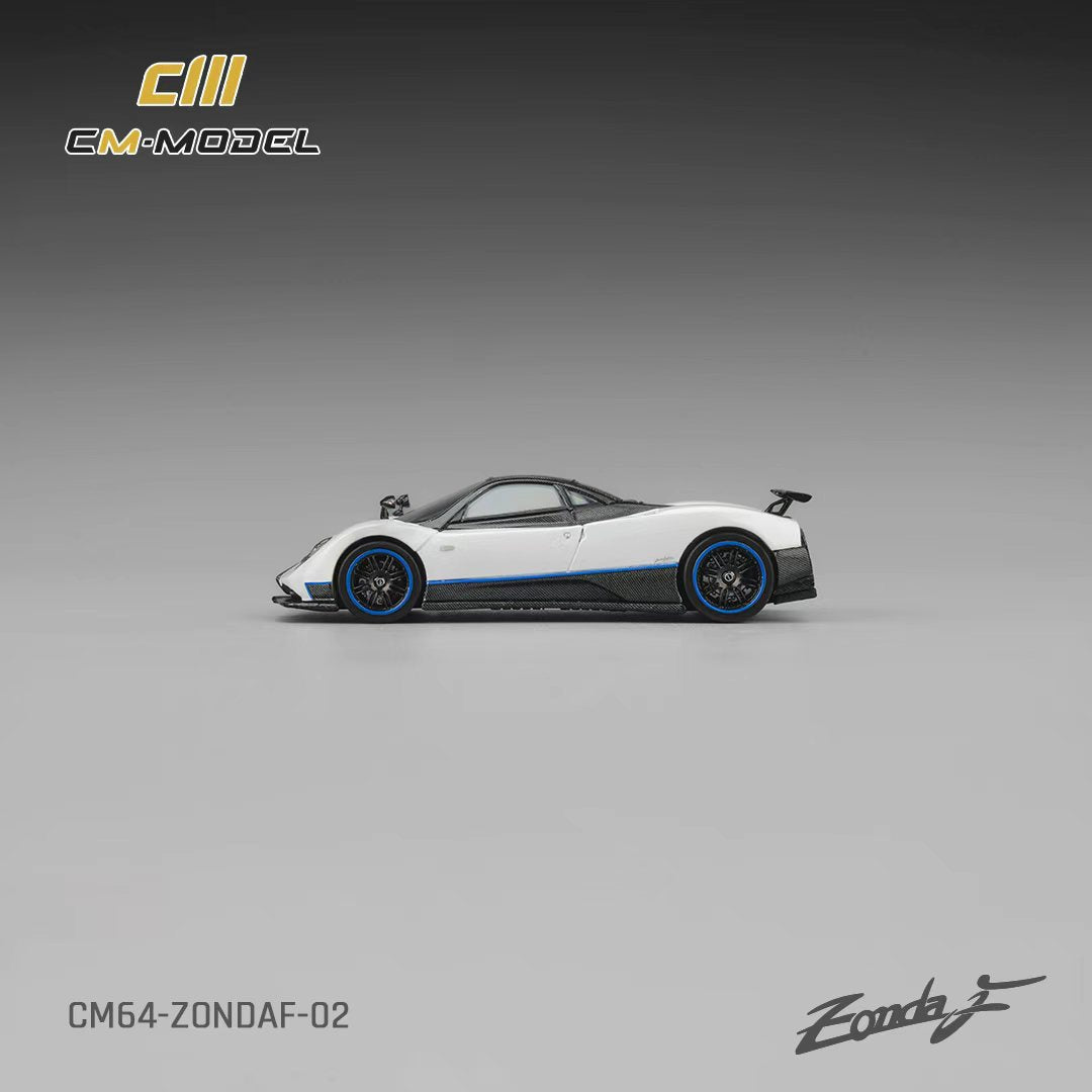 [Preorder] CM Model 1:64 Pagani Zonda F Pearl White Blue line CM64-ZondaF-02