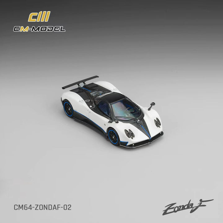 [Preorder] CM Model 1:64 Pagani Zonda F Pearl White Blue line CM64-ZondaF-02