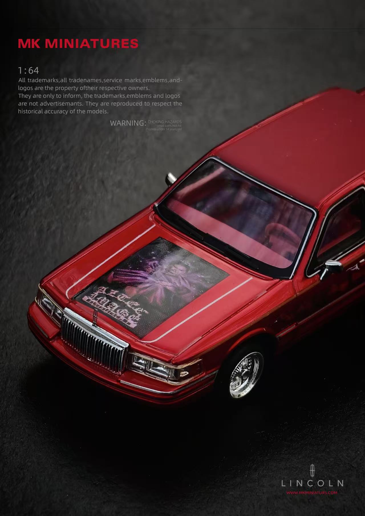 MK Miniatures 1:64 Lincoln Town Car Lowrider Our Lady of Guadalupe