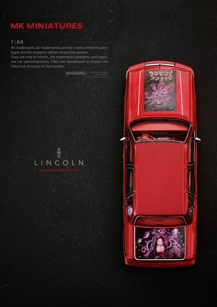 [Preorder] MK Miniatures 1:64 Lincoln Town Car Lowrider Our Lady of Guadalupe Religious Livery