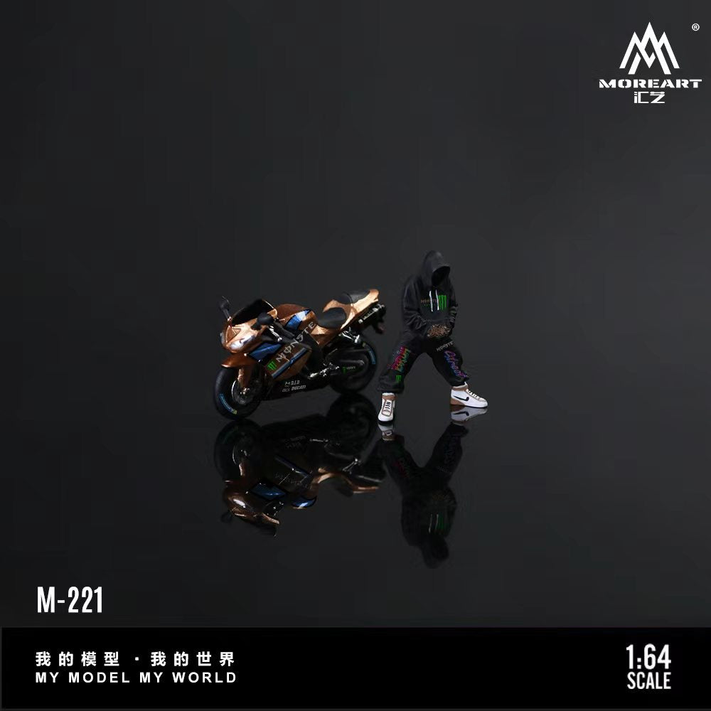 MoreArt 1:64 KAWASAKI 2006ZX-10RMAGIC CLAW PULL FLOWER COOL DOLL