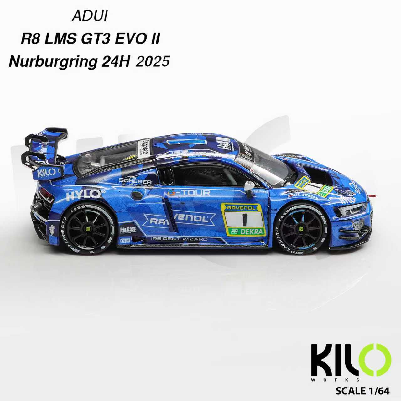 KILO works 1:64 Audi R8 LMS GT3 EVO ll (2 Versions) KLW0036-1