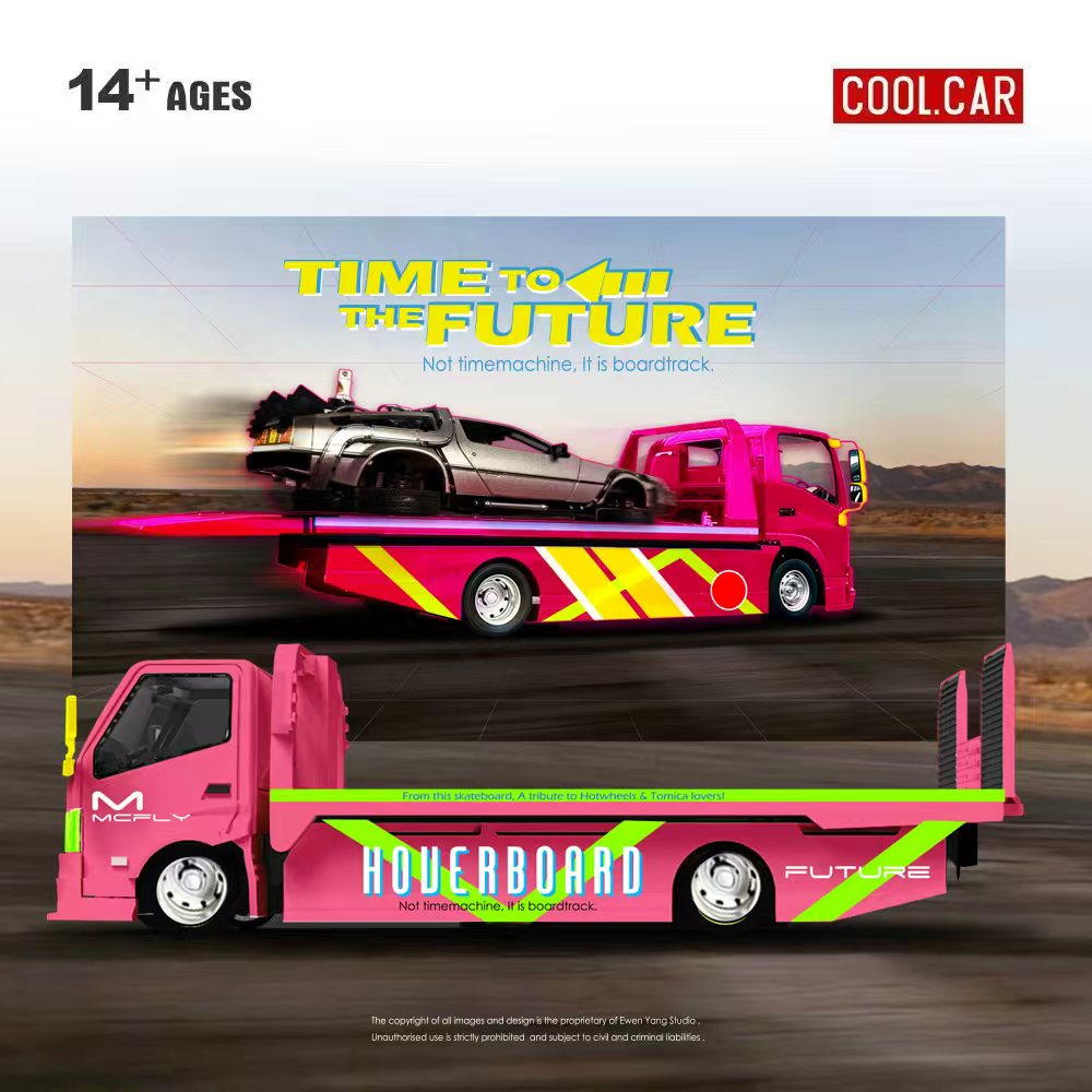 [Preorder] Cool Car 1:64 Hino H300 Flatbed Trailer - Time To The Future Livery CC647227