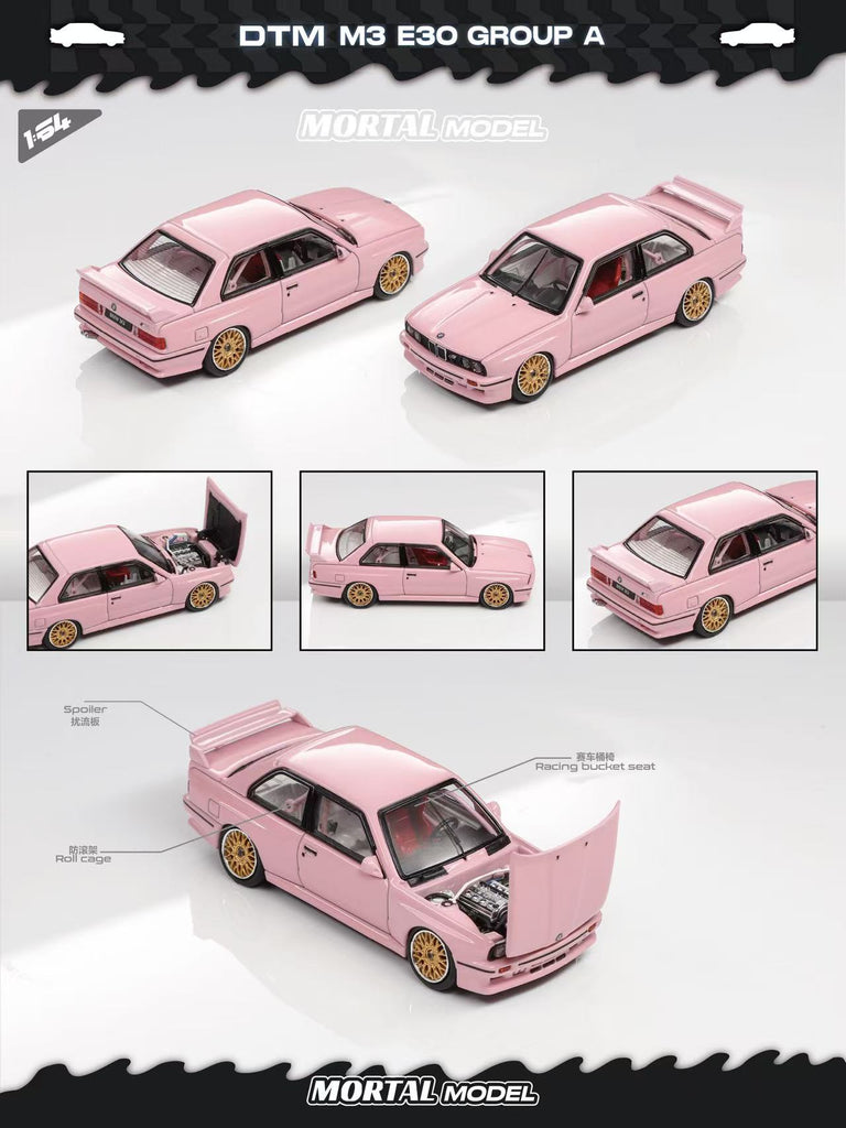 Mortal BMW E30 Crock Scala 1:64 – Cofano Apribile, Arancione Tramonto, Edizione Limitata