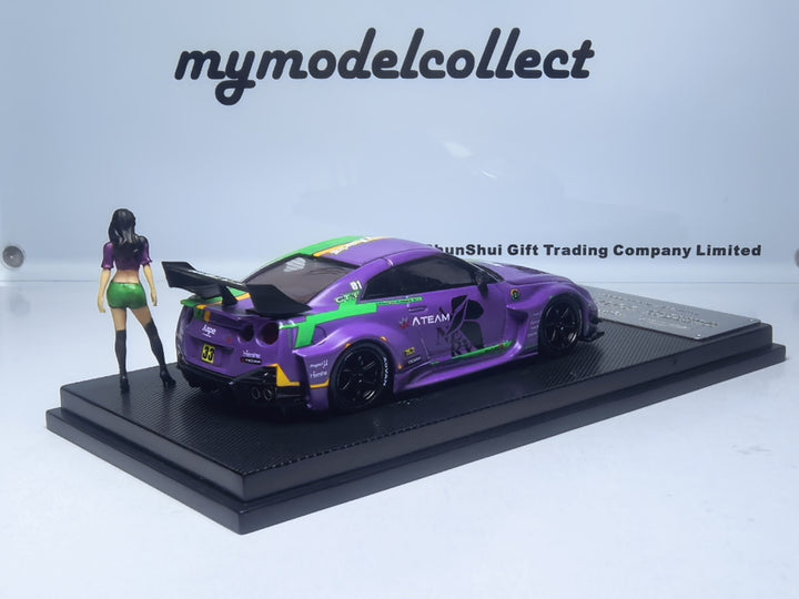 [Preorder] Model Collect 1:64 Nissan GTR GT  EVA Unit 01 Hatsune Miku Matte Purple Paint  MC640005K