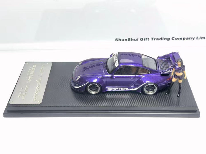 [Preorder] Model Collect 1:64 Porsche RWB993 High Wing ARMY GIRL Purple MC640023F