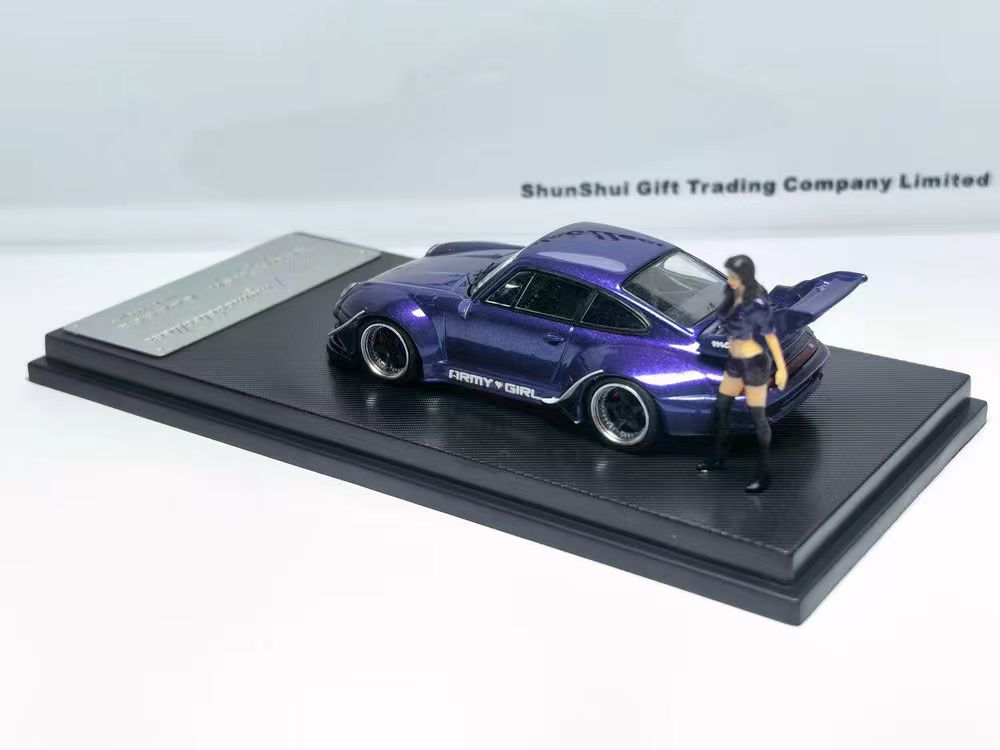 [Preorder] Model Collect 1:64 Porsche RWB993 High Wing ARMY GIRL Purple MC640023F