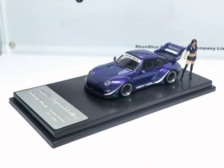 [Preorder] Model Collect 1:64 Porsche RWB993 High Wing ARMY GIRL Purple MC640023F