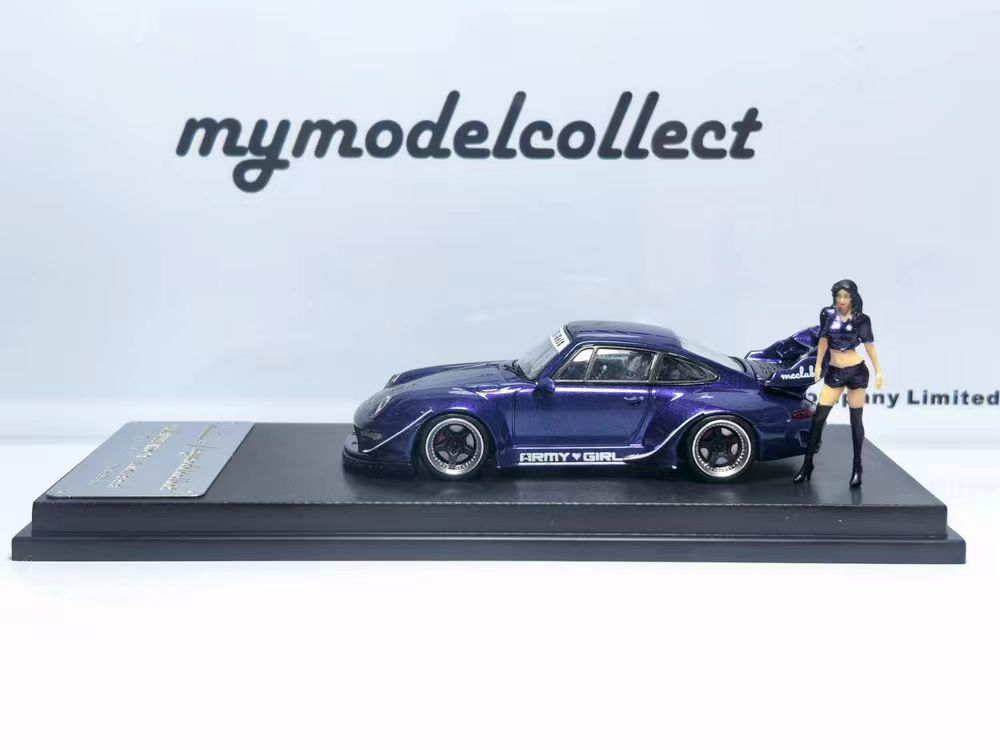 [Preorder] Model Collect 1:64 Porsche RWB993 High Wing ARMY GIRL Purple MC640023F