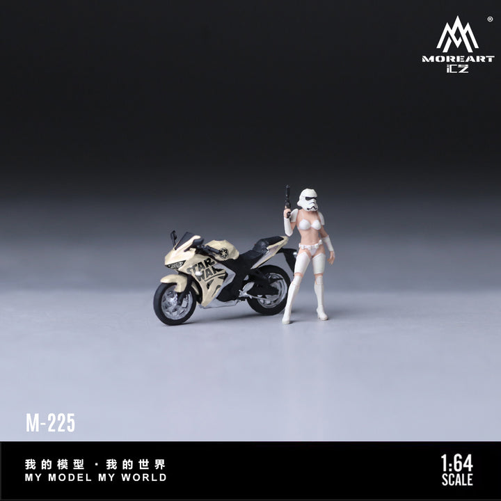 [Preorder] MoreArt 1:64 YAMAHA YZF-R3STAR WARS MOTORCYCLE FIGURE SET MO222225