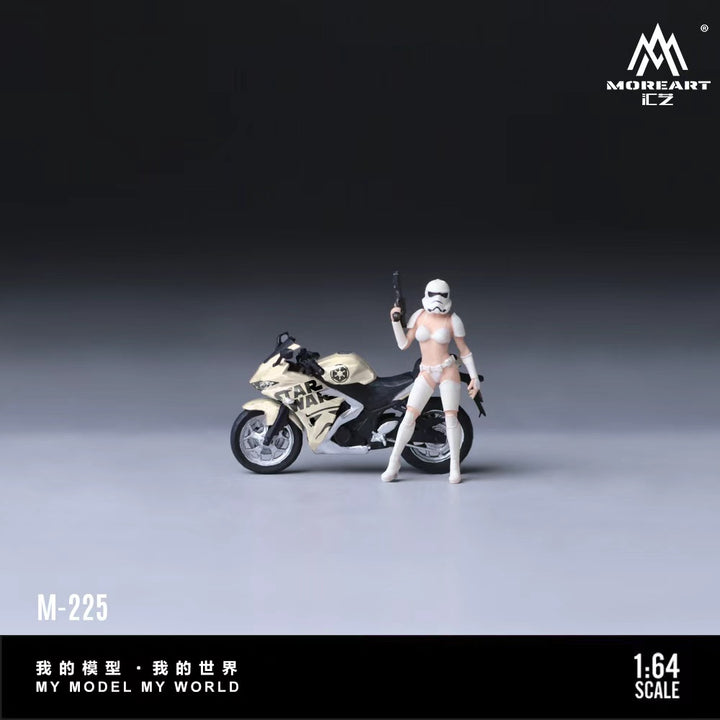 [Preorder] MoreArt 1:64 YAMAHA YZF-R3STAR WARS MOTORCYCLE FIGURE SET MO222225