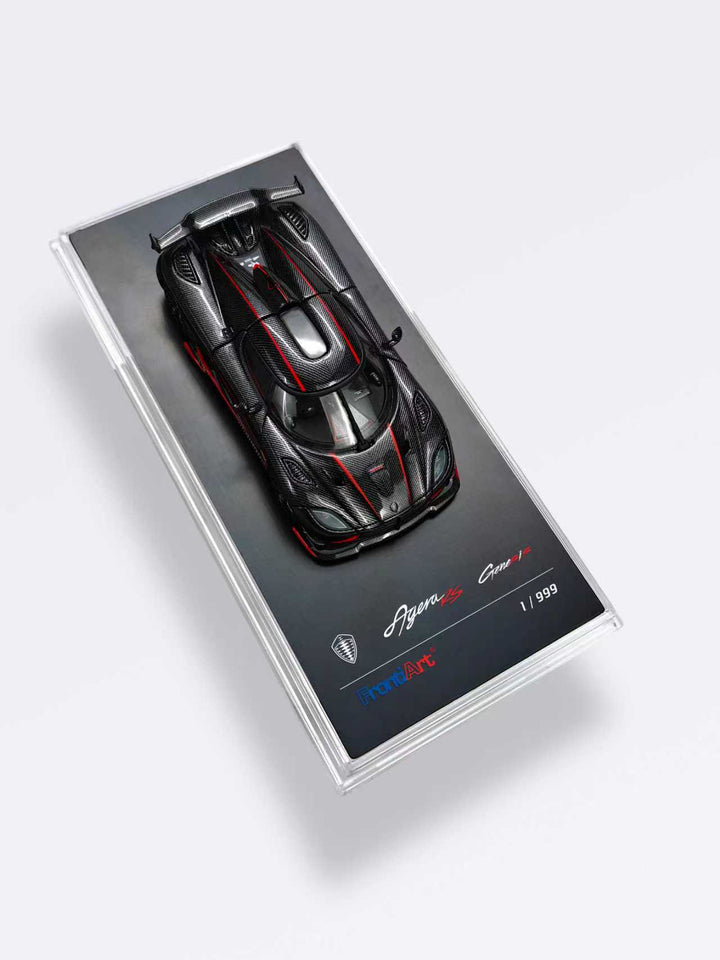 [Preorder] Frontiart 1:64 Koenigsegg Agera RS Carbon with Red Stripes