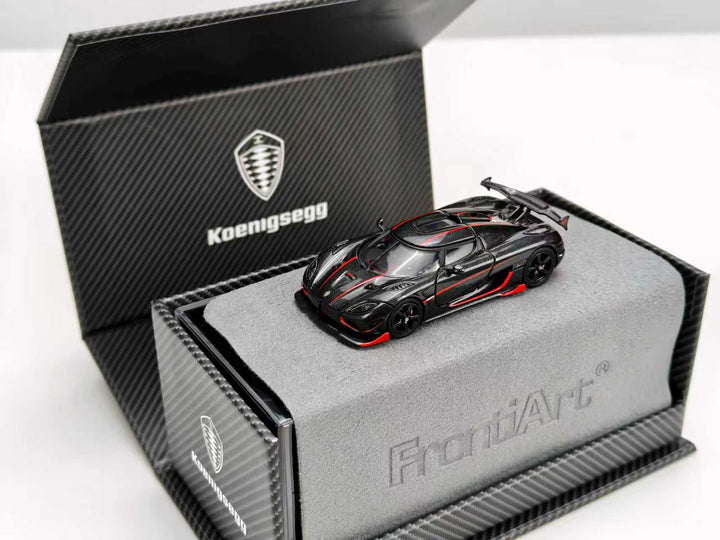 [Preorder] Frontiart 1:64 Koenigsegg Agera RS Carbon with Red Stripes