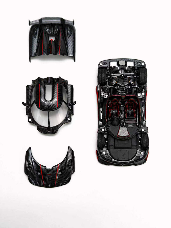 [Preorder] Frontiart 1:64 Koenigsegg Agera RS Carbon with Red Stripes