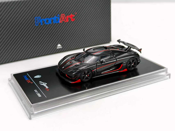 [Preorder] Frontiart 1:64 Koenigsegg Agera RS Carbon with Red Stripes