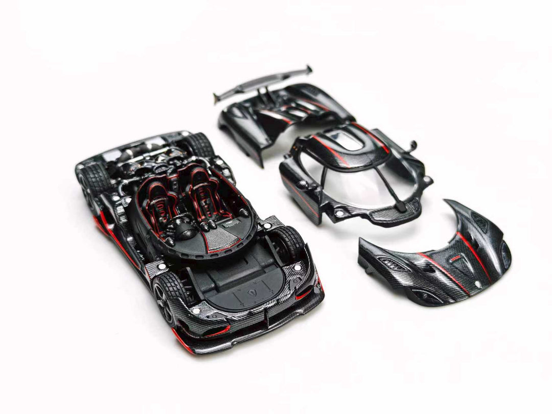[Preorder] Frontiart 1:64 Koenigsegg Agera RS Carbon with Red Stripes
