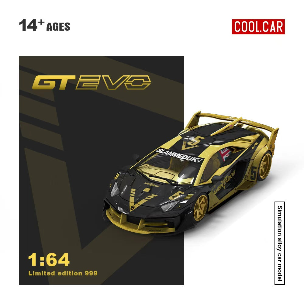Preorder] Cool Car 1:64 Lamborghini GT EVO V5 Black Gold CC643831
