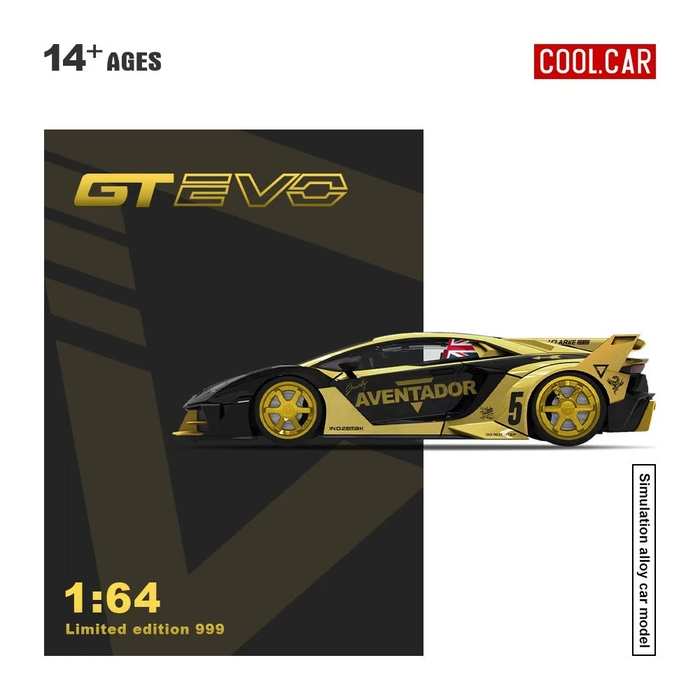 Preorder] Cool Car 1:64 Lamborghini GT EVO V5 Black Gold CC643831