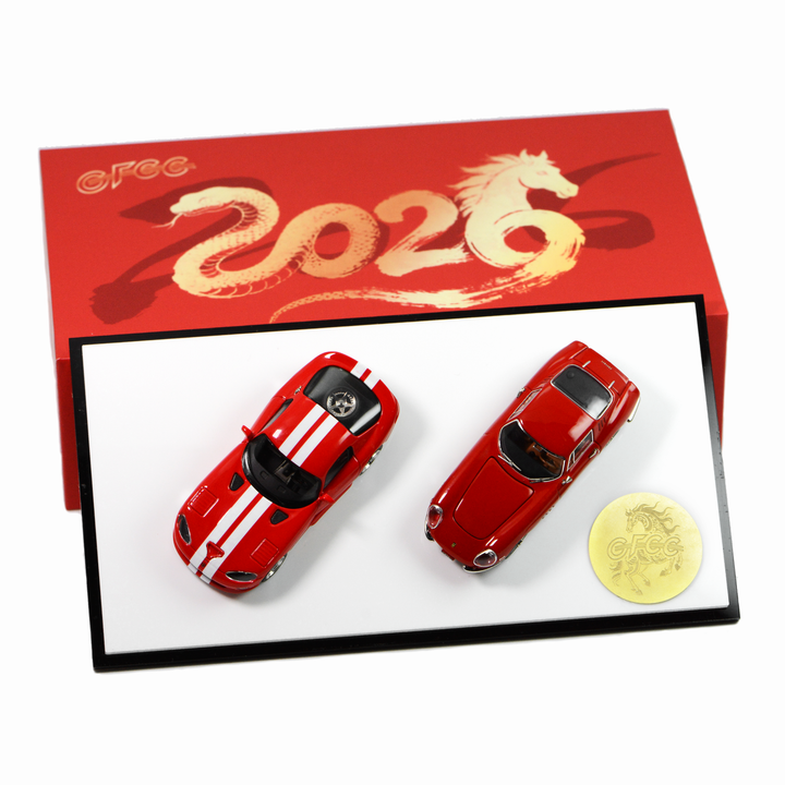 [Preorder] GFCC 1:64 Ferrari 275 Year of the Horse Set Red