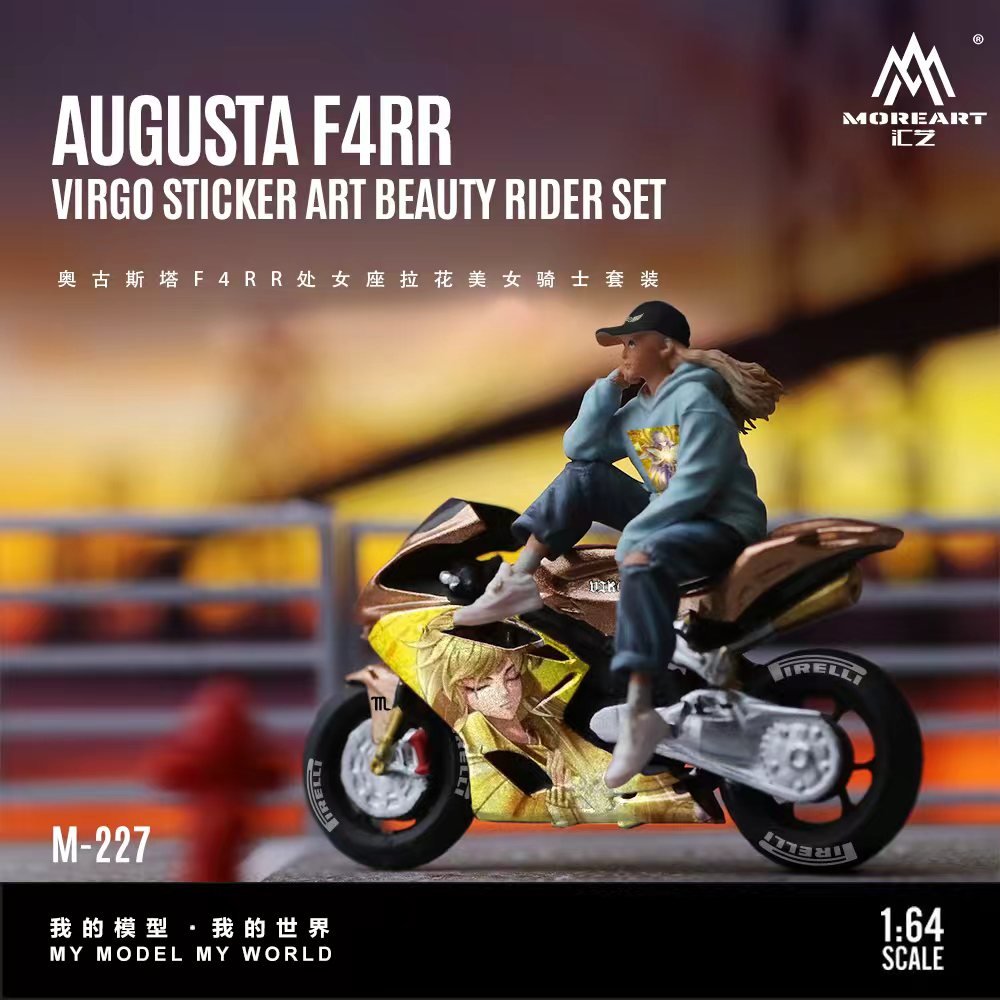 [Preorder] MoreArt 1:64 AUGUSTA F4RRVIRGO STICKER ART BEAUTY RIDER SET MO222227
