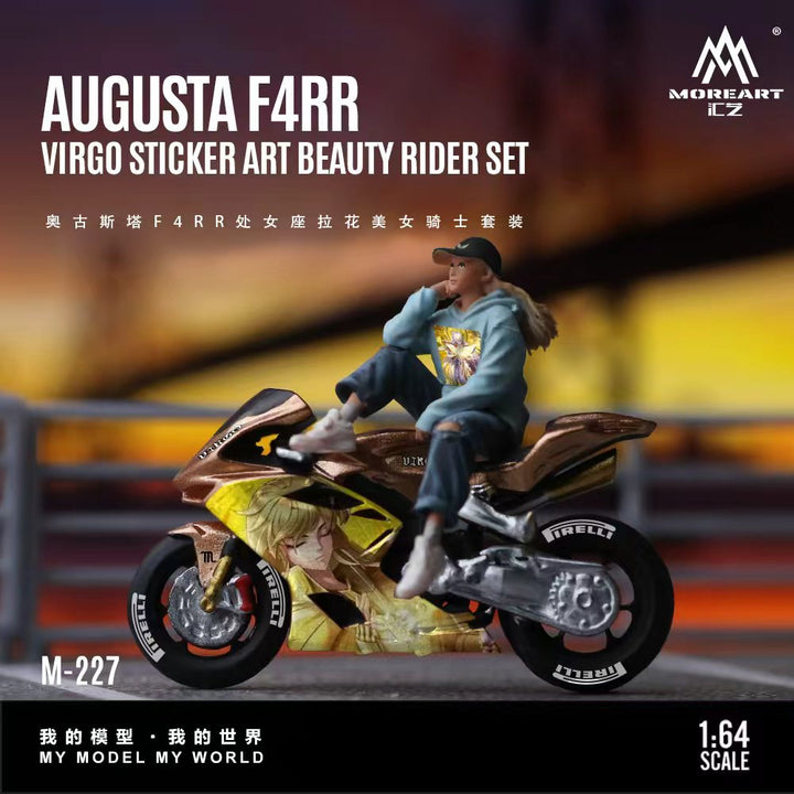 [Preorder] MoreArt 1:64 AUGUSTA F4RRVIRGO STICKER ART BEAUTY RIDER SET MO222227