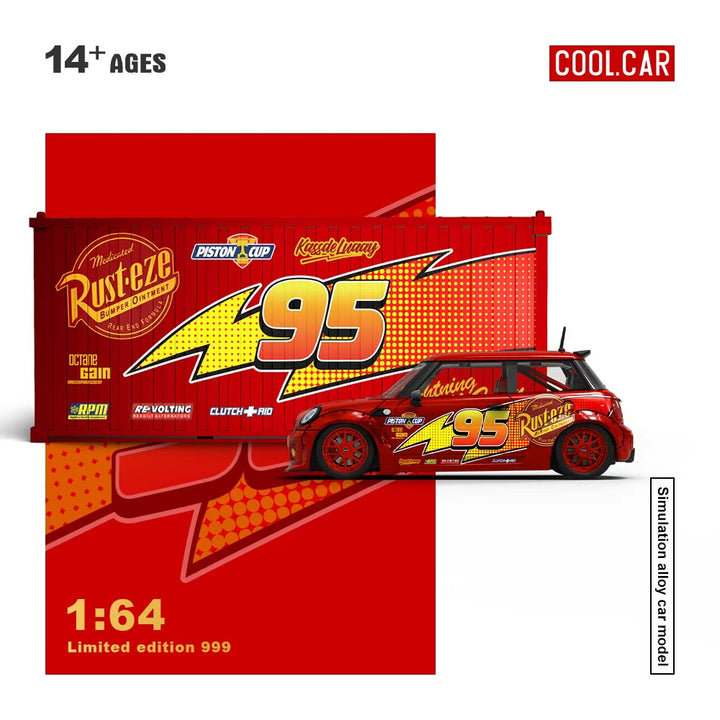 [Preorder] Cool Car 1:64 Lightning McQueen Livery #95 (3 Versions)