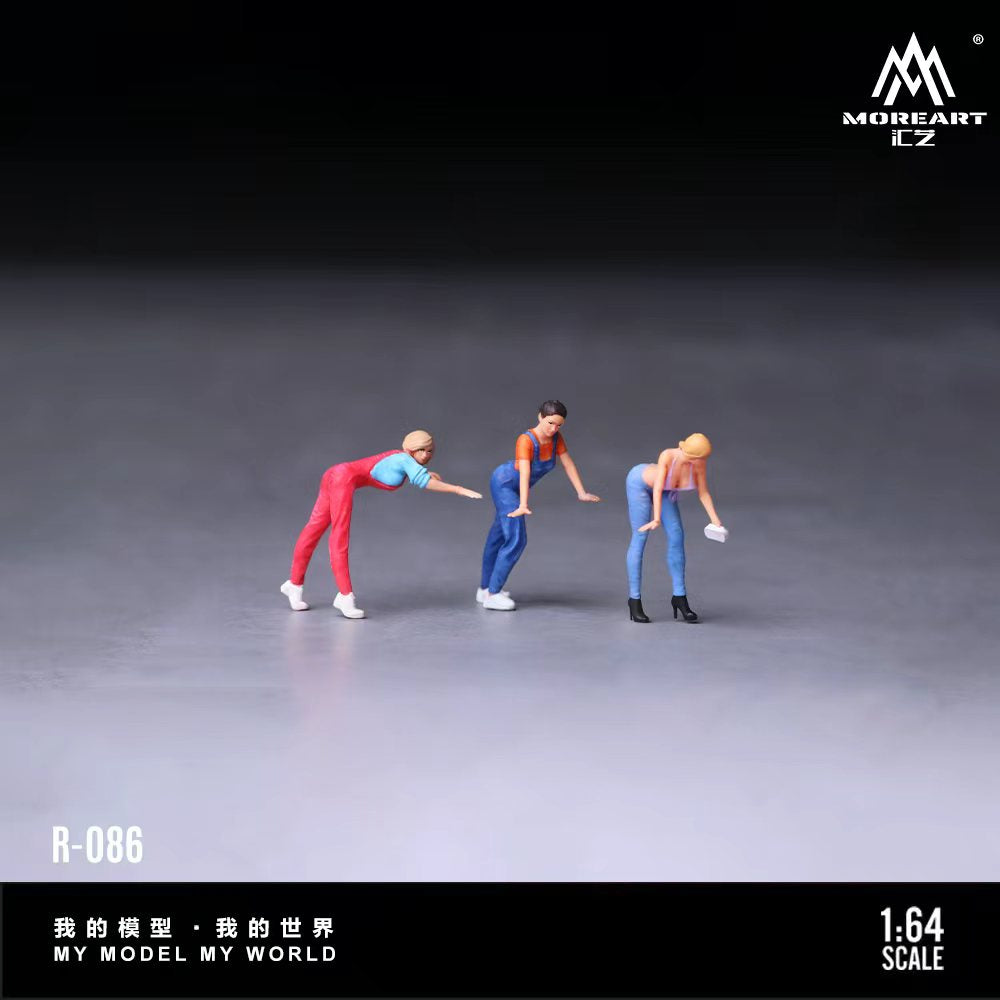 [Preorder] MoreArt 1:64 CAR WASH THREE SISTERS DOLL SET MO223086