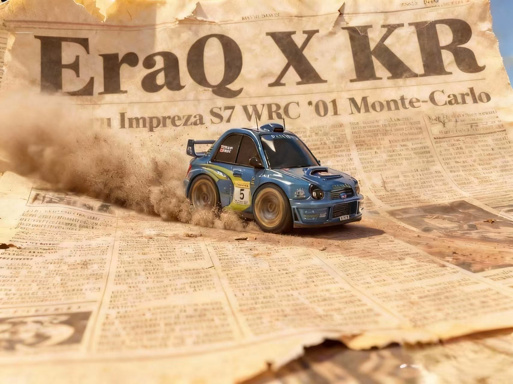 Preorder] ERAQ X KR 1:64 Subaru WRC 2001 Blue #5 – Horizon Diecast