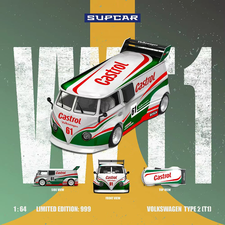 [Preorder] SUPCAR 1:64 Volkswagen T1 Castrol 61 SC642951