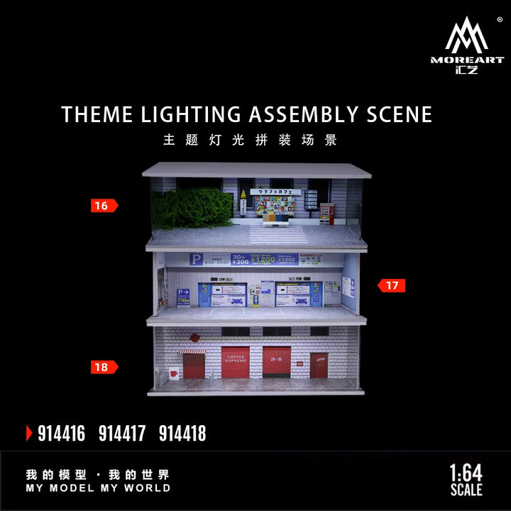 [Preorder] MoreArt 1:64 THEME LIGHTING ASSEMBLY SCENE (3 Versions) MO914416/MO914417/MO914418