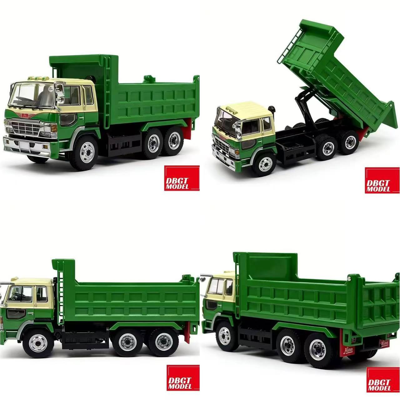 Hino DBGT MODEL 1:64 ミニカードルフィン　デコトラ 日野 1/64 DBGT Model DMHSDRG Hino Super Dolphin Red w/ Gold Grille