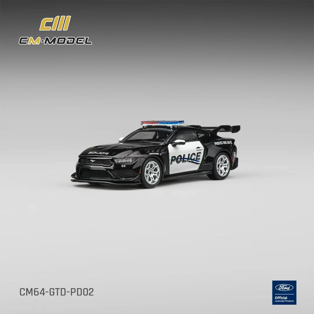 [Preorder] CM Model 1:64 Ford Mustang GTD Black Police CM64-GTD-PD02