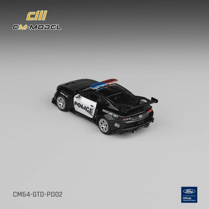 [Preorder] CM Model 1:64 Ford Mustang GTD Black Police CM64-GTD-PD02