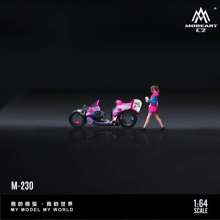 [Preorder] MoreArt 1:64 CYBERPUNK 26TH CENTURY FUTURE MOTORCYCLE GIRL SET MO222230