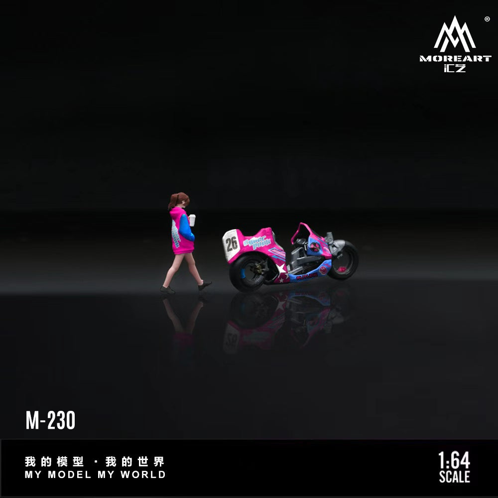 [Preorder] MoreArt 1:64 CYBERPUNK 26TH CENTURY FUTURE MOTORCYCLE GIRL SET MO222230