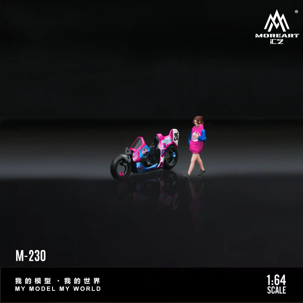 [Preorder] MoreArt 1:64 CYBERPUNK 26TH CENTURY FUTURE MOTORCYCLE GIRL SET MO222230