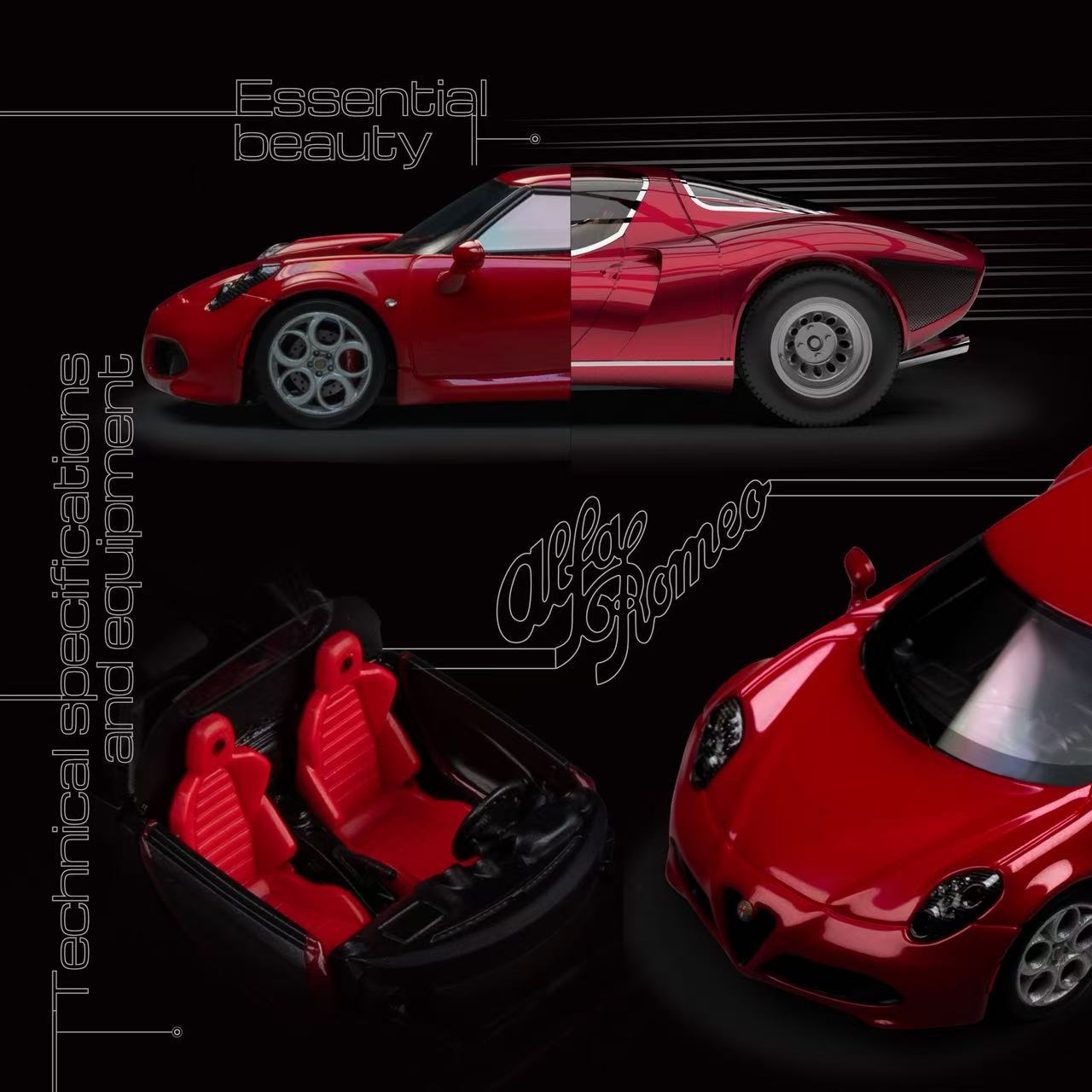 Car's Lounge x Motor Gallery 1:64 Alfa Romeo 4C (5 Colours