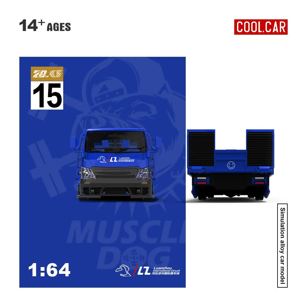 [Preorder] Cool Car 1:64 Hino H300 Transport Trailer - Blue 