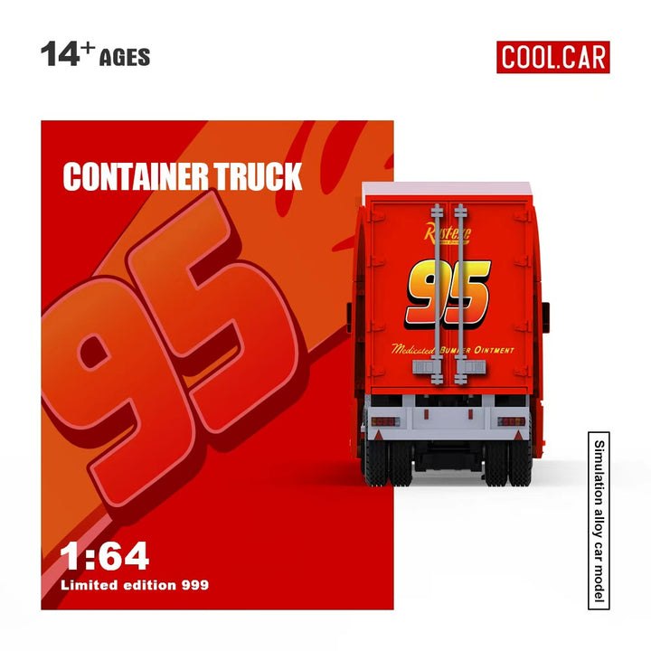 [Preorder] Cool Car 1:64 Freightliner Lightning McQueen Livery Container Truck CC800116