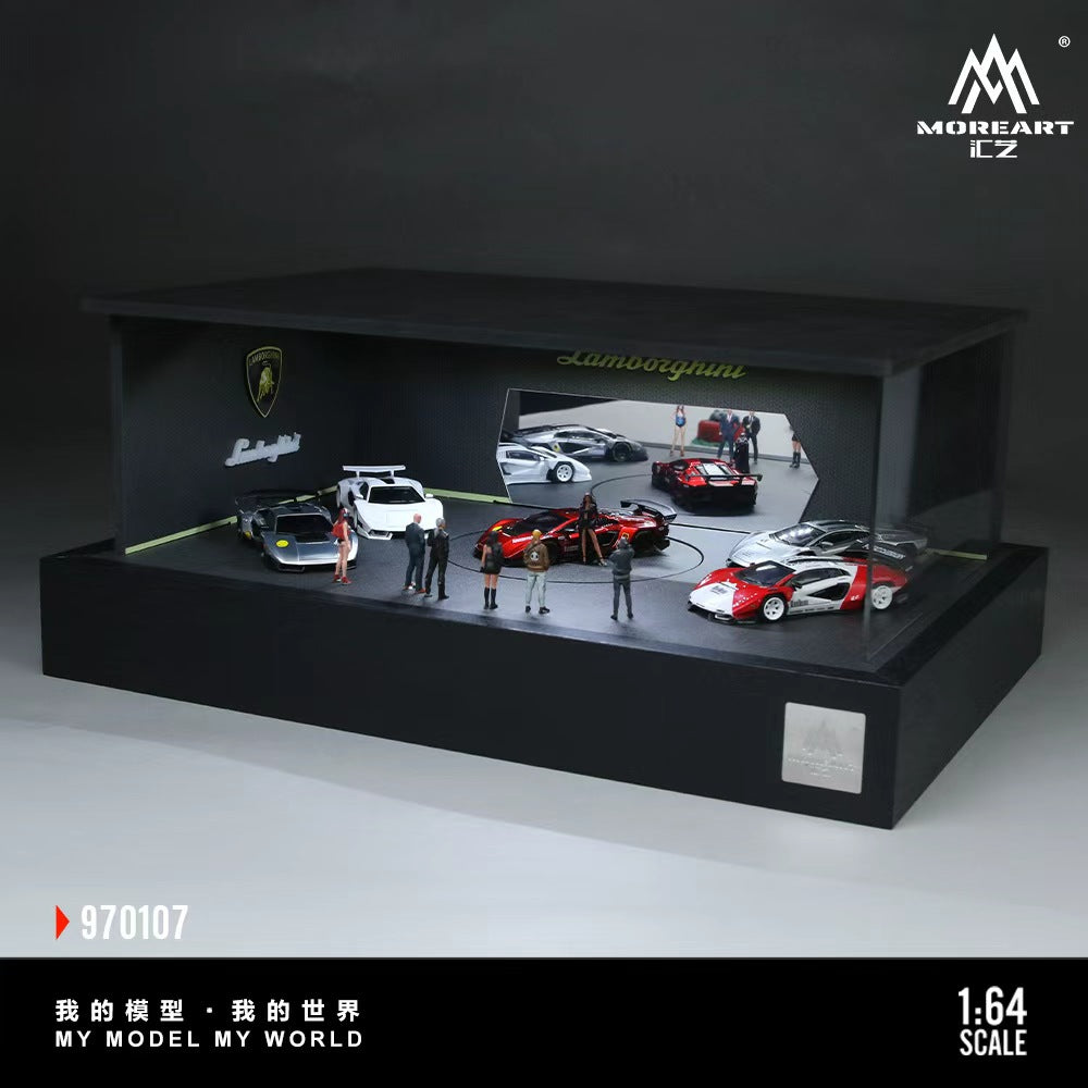 マリモ！ Preorder] MoreArt 1:64 Lamborghini Rotating Exhibition Stand Scene