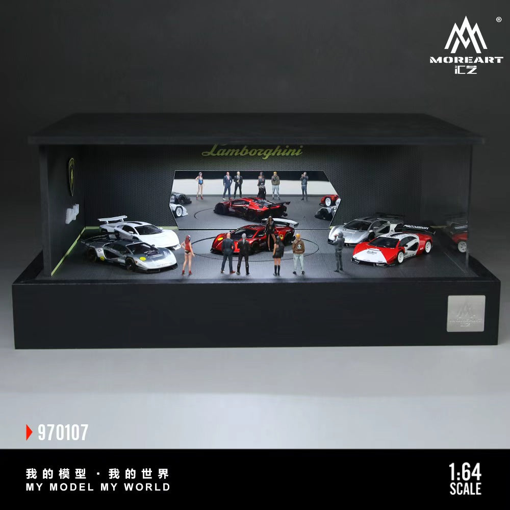 Preorder] MoreArt 1:64 Lamborghini Rotating Exhibition Stand Scene