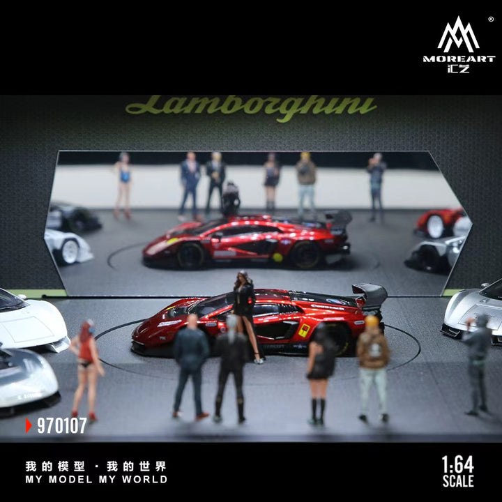 [Preorder] MoreArt 1:64 Lamborghini Rotating Exhibition Stand Scene MO970107