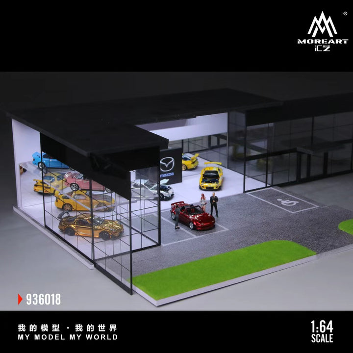 [Preorder] MoreArt 1:64 Double-layer assembled exhibition hall Mazda store MO936018