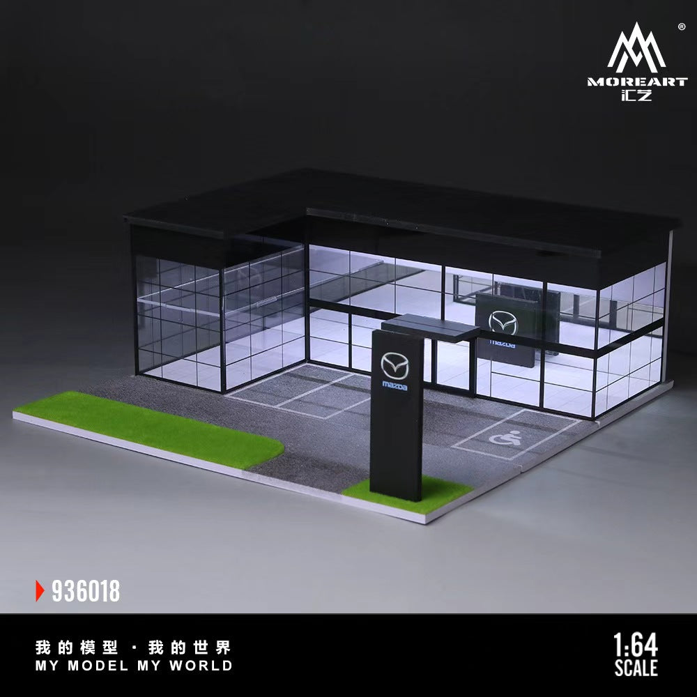[Preorder] MoreArt 1:64 Double-layer assembled exhibition hall Mazda store MO936018
