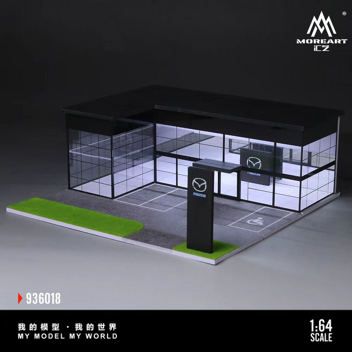 [Preorder] MoreArt 1:64 Double-layer assembled exhibition hall Mazda store MO936018