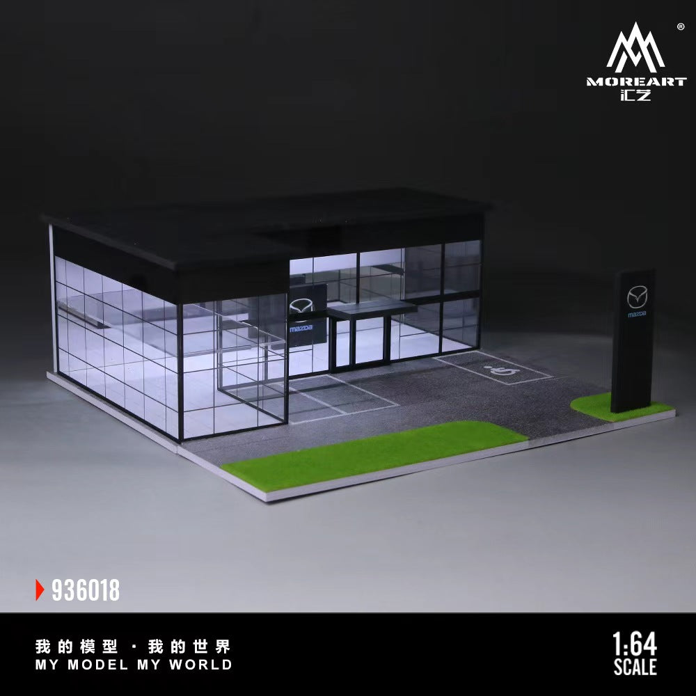 [Preorder] MoreArt 1:64 Double-layer assembled exhibition hall Mazda store MO936018