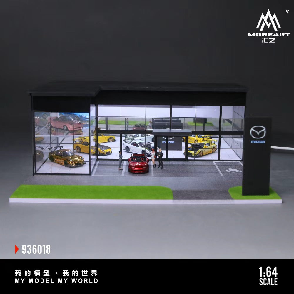 [Preorder] MoreArt 1:64 Double-layer assembled exhibition hall Mazda store MO936018