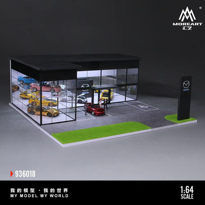 [Preorder] MoreArt 1:64 Double-layer assembled exhibition hall Mazda store MO936018