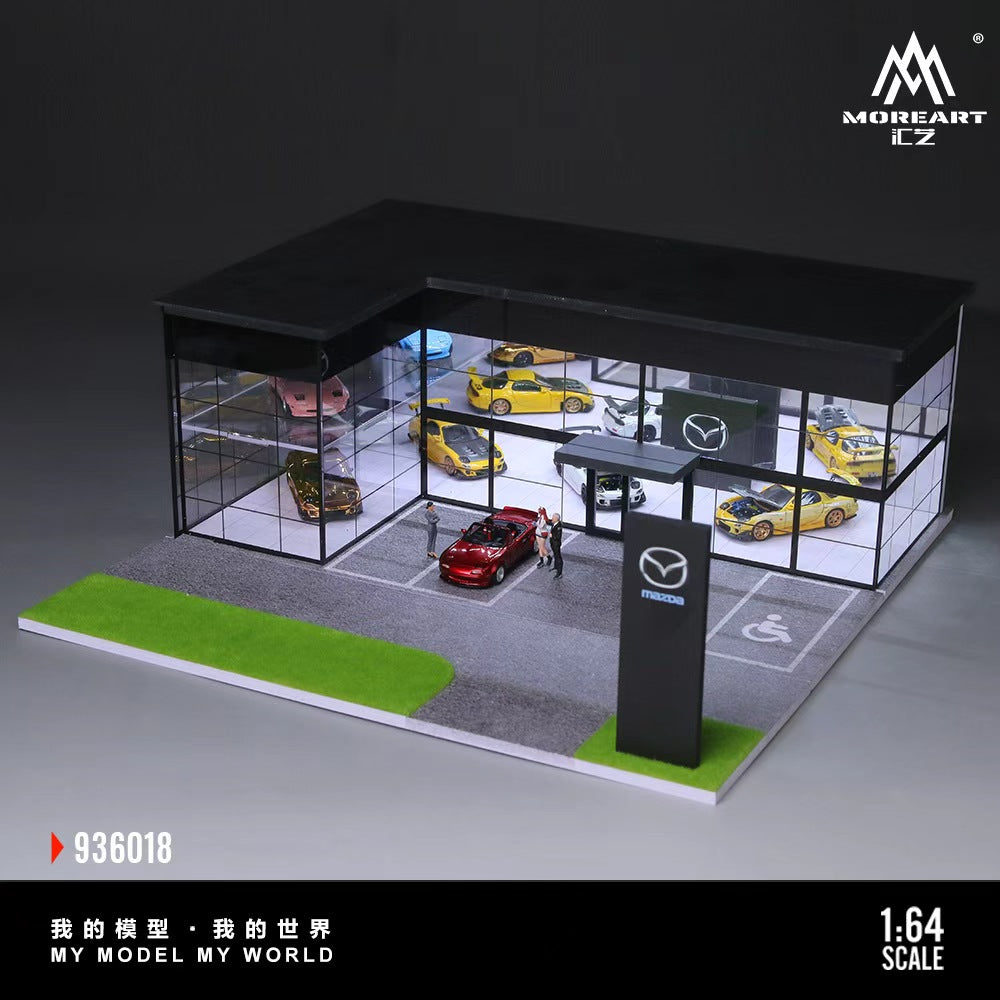 [Preorder] MoreArt 1:64 Double-layer assembled exhibition hall Mazda store MO936018